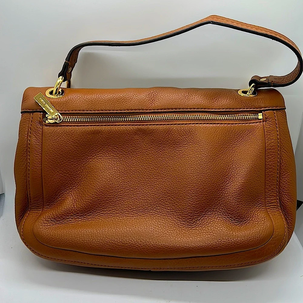 Michael Kors Authentic Rich Cognac Brown and Gold Satchel Purse Bag 👜👜 - Picture 2 of 8